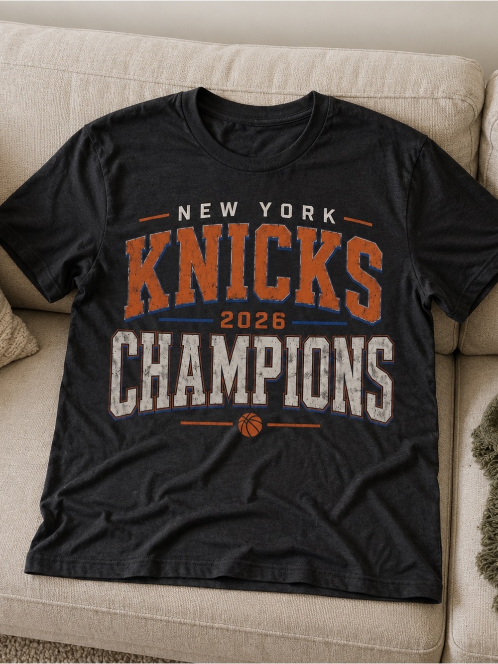 Gildan Black New York Knicks 2026 Champions Shirt